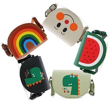 Милый кошелек для маленьких девочек из искусственной кожи с арбузом на молнии; сумки через плечо; милая детская сумочка; маленький кошелек; подарки для детей