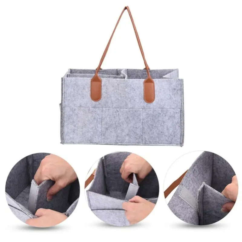 38 см x 27 см x 18 см Новые складные серые детские пеленки Caddy детские салфетки сумка-Органайзер портативный контейнер для хранения подгузников
