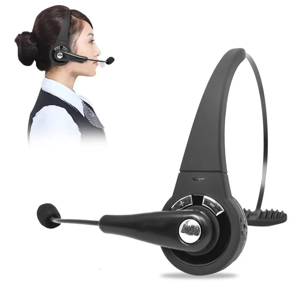 Over Ear Call Center Headset Wireless Hands free Stereo Office
