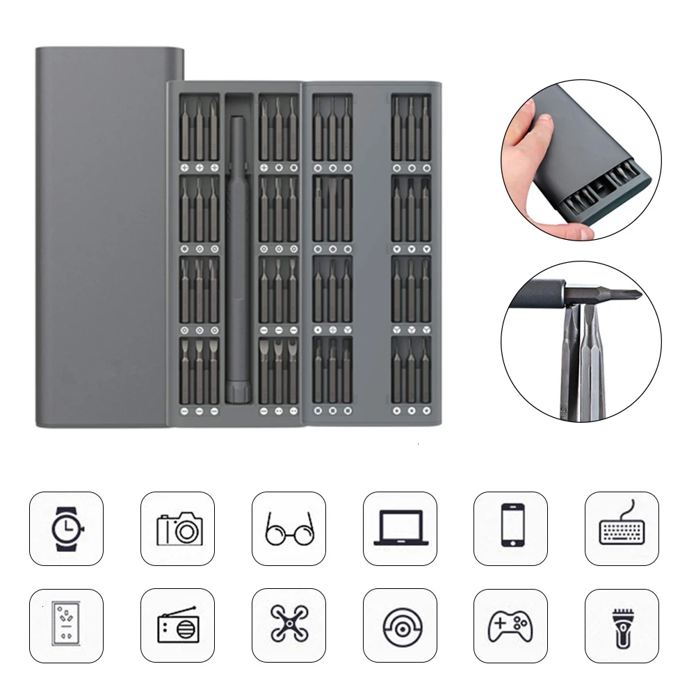 

48 In 1 Daily Use Screwdriver set Kit Precision Magnetic Bits Screwdrivers Torx Kit 24 Precision Magnetic Bits Aluminum Screw