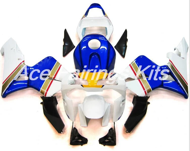 

Top (Injection mold) New ABS Motorcycle Full Fairing Kit Fit For Honda CBR600RR F5 2004 2003 Fairings set custom blue white