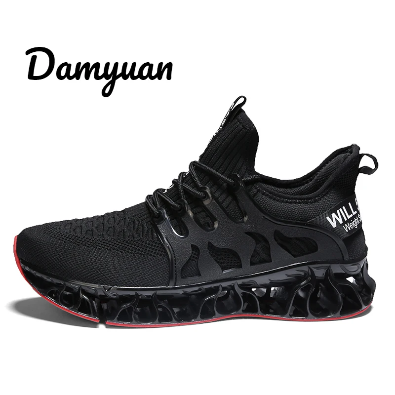 Damyuan/ г. Новая модная Осенняя Мужская дышащая повседневная спортивная обувь из некожи, увеличивающая рост - Цвет: Черный