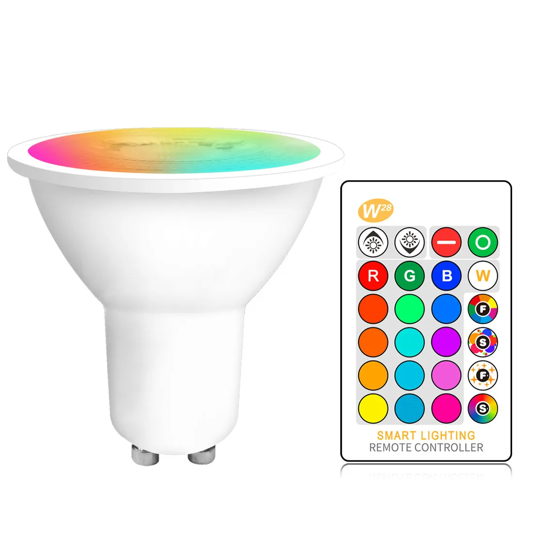 Светодиодный точечный светильник GU10 с регулируемой яркостью 8 Вт RGB белая почка 220