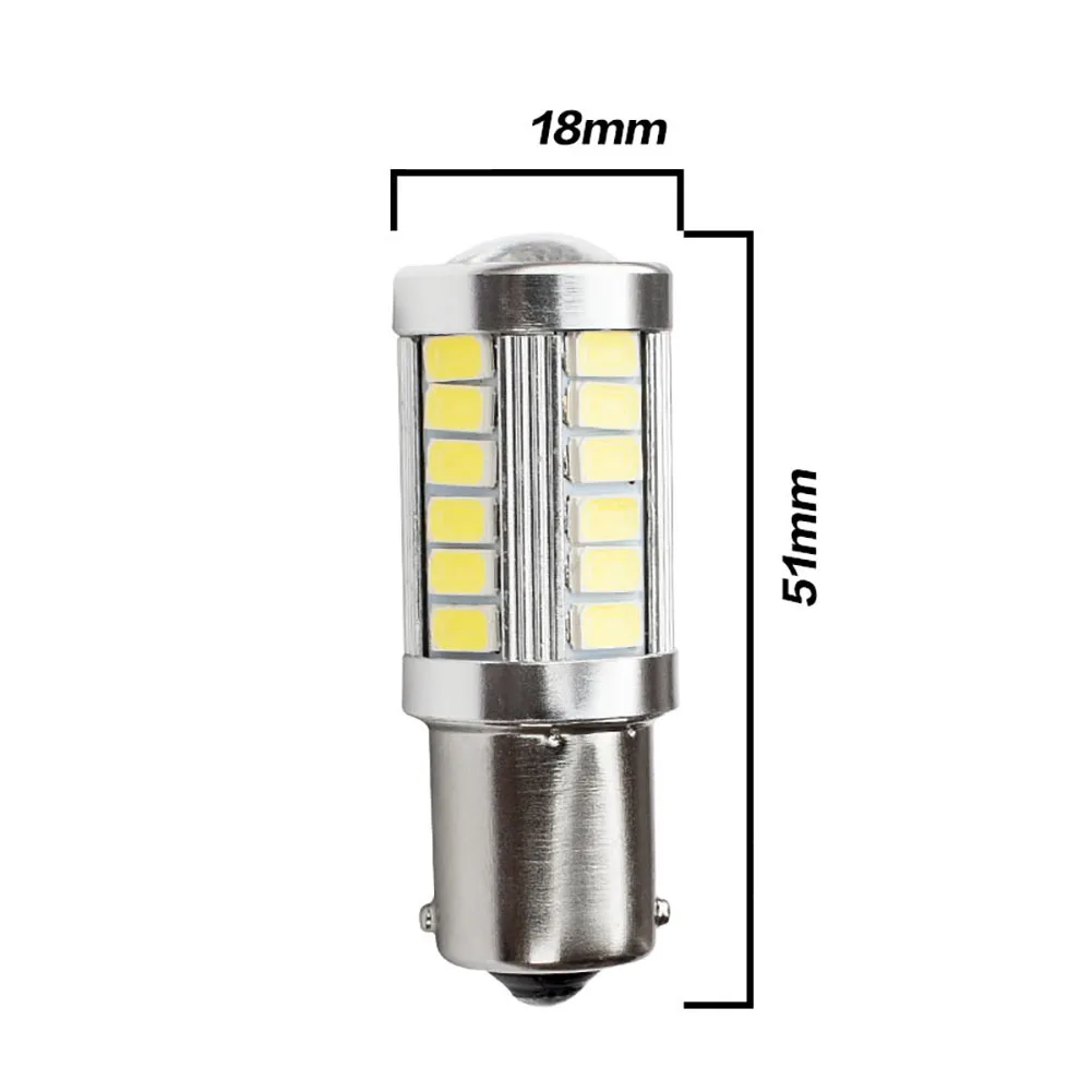 BA15S 1156 P21W 33 светодиодный SMD 5730 Автомобильная яркая светильник ПА для