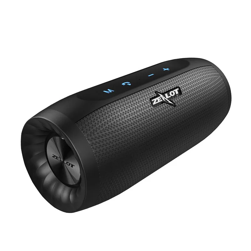 ZEALOT S16 Открытый Водонепроницаемый Bluetooth аудио сабвуфер HIFI высокой мощности портативный Bluetooth звуковая колонка - Цвет: Black