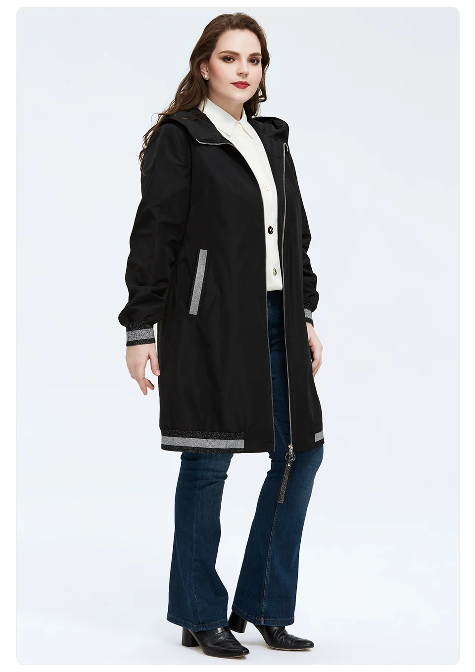 para mulher outerwear alta qualidade plus size