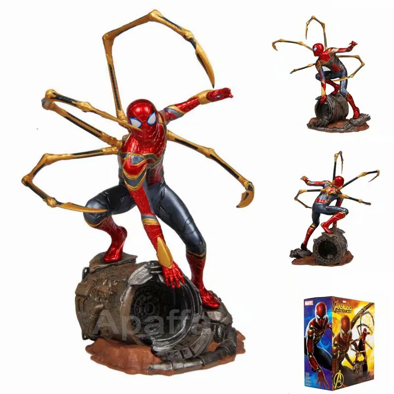 

Marvel Avengers Infinity War Iron Spider-Man Statue Anime Spiderman PVC Action Figure Collectible Model Superhero Toys Doll Gift