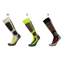 Мужской зимний теплый для катания на лыжах, велосипедные носки, толстые длинные впитывающие пот носки для активного отдыха, походов, бега, баскетбола