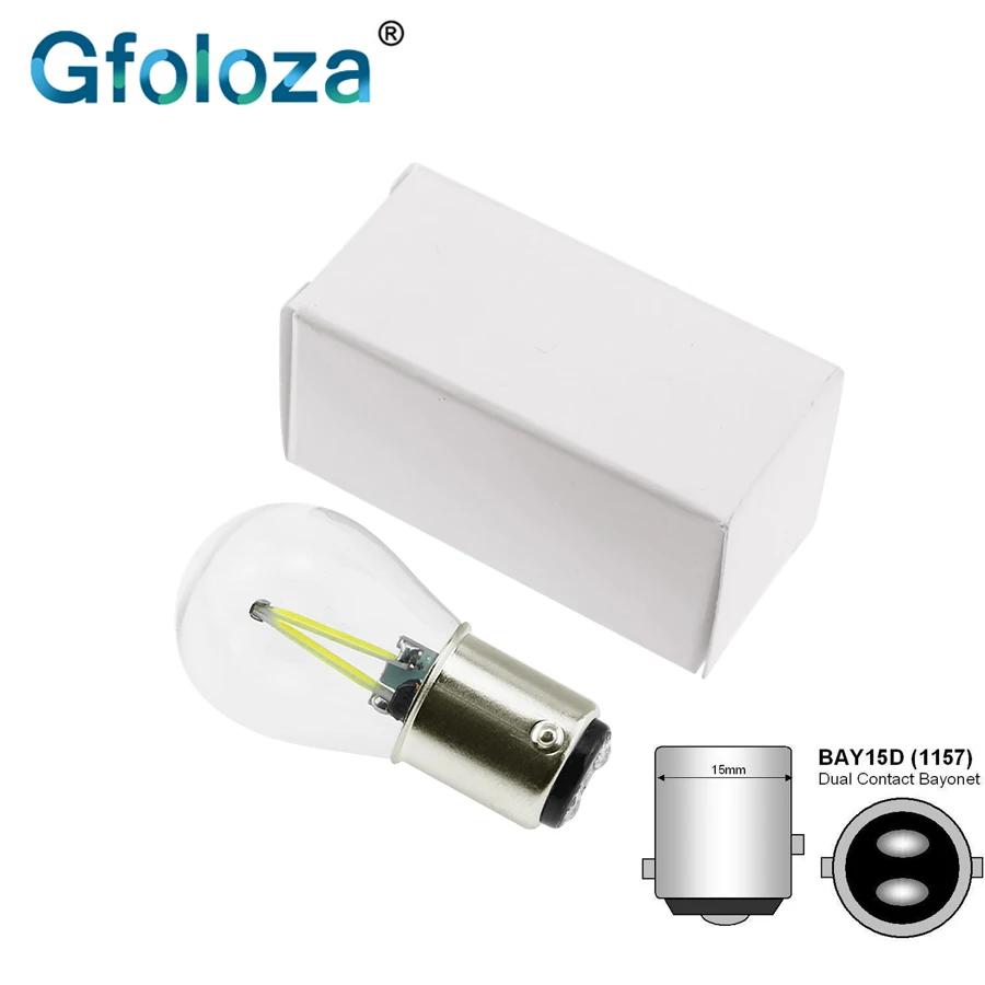 Gfoloza 1157 BAY15D Светодиодные стоп сигналы s P21/5W светильник льные лампы для сигналов