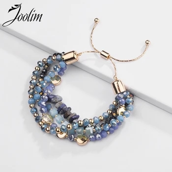 Joolim bijoux en gros/4 couleurs pierre naturelle perle réglable bracelet à breloques bohème bracelets pour femme bijoux sur mesure