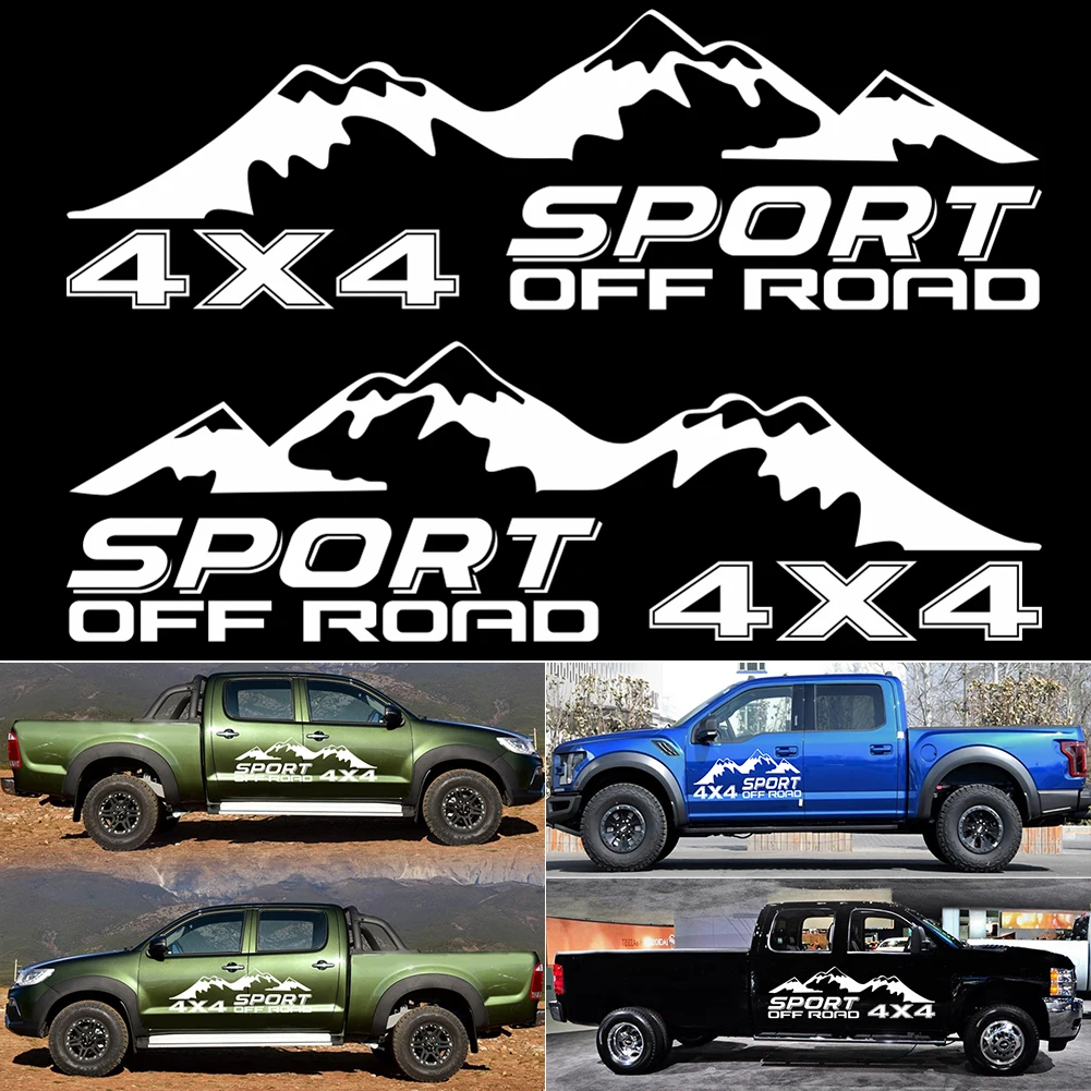 2 шт. графический винил 4X4 внедорожник стикеры пикап наклейка для D-MAX Navara