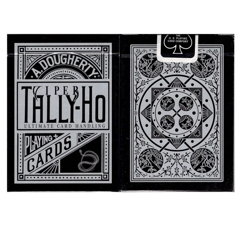 Ellusionist Tally-Ho Viper игральные карты велосипед Черный Веер задняя колода покер размер