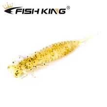 FISH KING 8 шт./упак. мягкие приманки личинки 76 мм 3,5 г искусственные приманки рыболовный червь силиконовые Гольян бас Щука Swimbait отсадочные приманки