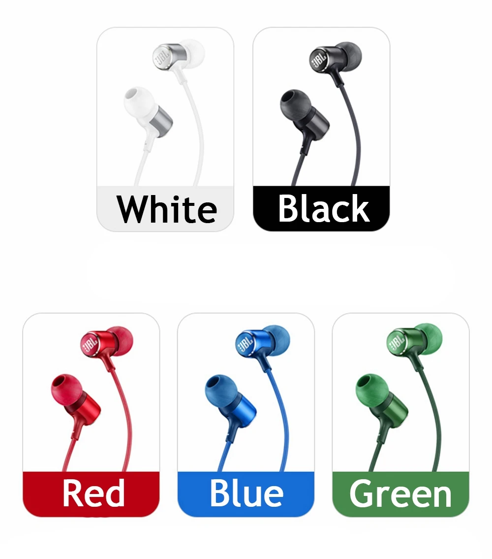 JBL LIVE100 In Ear Headphones 3 5mm Wired Stereo Deep Bass Sound Music Earphones Sports Earbuds Live 100 Sports Headset With Mic