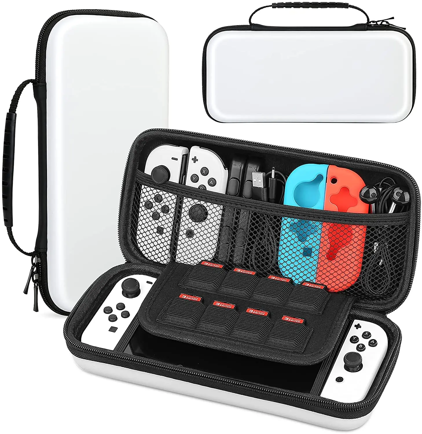 Чехол для переноски HEYSTOP совместимый с Nintendo Switch OLED и Жесткий портативный чехол