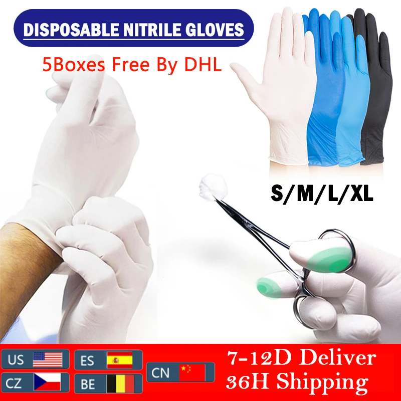 

5boxes Disposable Gloves Free By DHL Latex Universal Kitchen Dishwashing Work Rubber Garden Gloves Protective Hand 50pairs/box