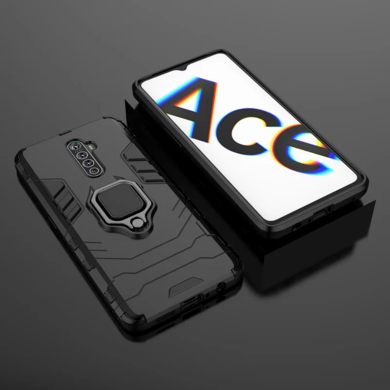 

For OPPO Reno Ace Case Magnetic Ring Holder Armor Shockproof Protective Case For RenoAce Hybrid Hard PC Luxury Back Cover Funda