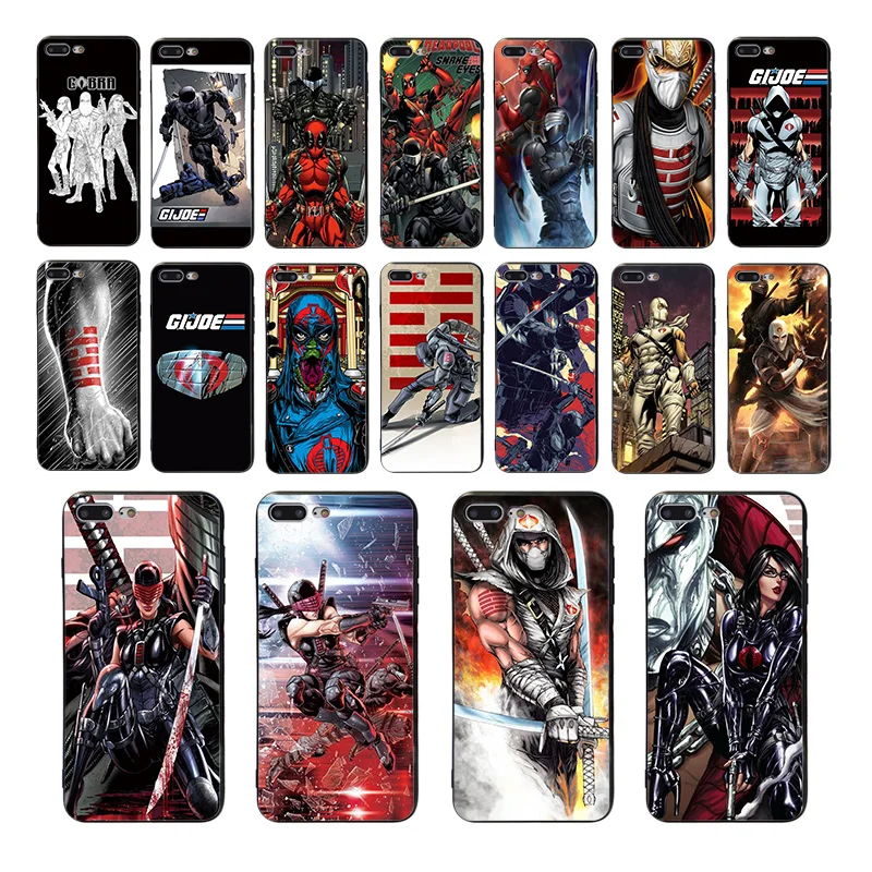 

Soft Silicone phone case for iphone 7 xs 11 pro max x xr 8 6s 6 plus cover 5s 5 10 se comic Snake Eyes G I Joe shell Coque Funda