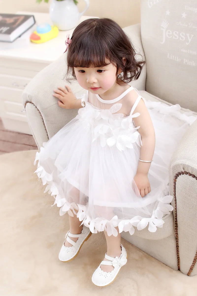Платье для маленьких девочек Новая летняя детская одежда кружевное платье с цветочным рисунком для маленьких девочек платье принцессы на день рождения