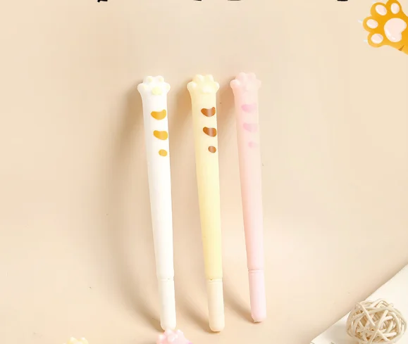Gel Pen Wholesale Cute Cat Claws Soft Glue Neutral Pen Students Creative Pen Stationery Writing Tools 40pcs/Lot 0.5mm GP658