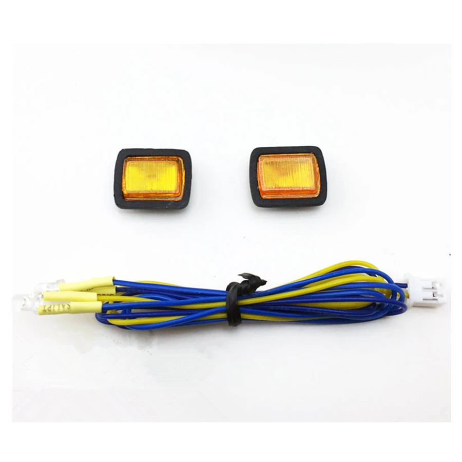 Sinal de Volta Carro de Controle Rastreador do Carro Conjunto para 1 Corpo Shell Frente Luzes Led – 10 Escala Brinquedos Remoto Jeep Wrangler yj Brinquedo Peças rc