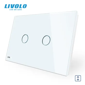 

Livolo US standard Crystal Glass Panel Curtain Wireless Remote Control ,blind control, with remote function