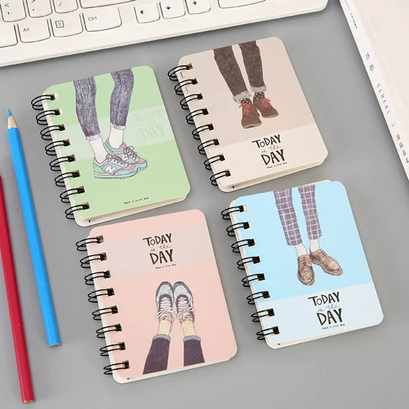 

Newest Cute Expression Daily Office Supplies Week Planner Spiral Notebooks Day Plan Diary Notepads Meno Pad School Stationery