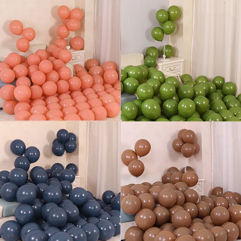 30 50pcs 10 Inch Retro Color Balloon Wedding Boy Girl Birthday Party Decorations Background Wall Scene Layout Supplies | Дом и сад