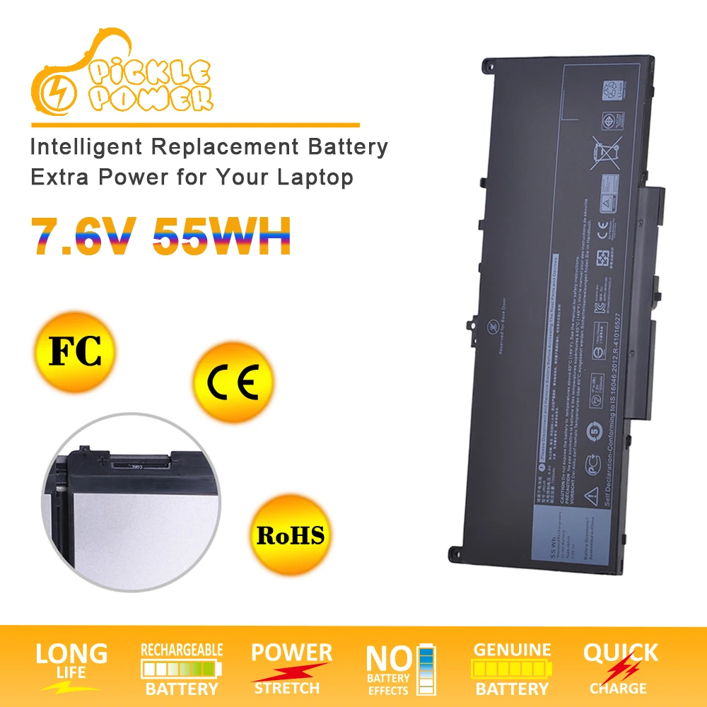 Новая J60J5 аккумуляторная батарея для ноутбука 7 6 V 55Wh Dell Latitude E7270 E7470 NJJ2H 451 BBSX MC34Y 242WD