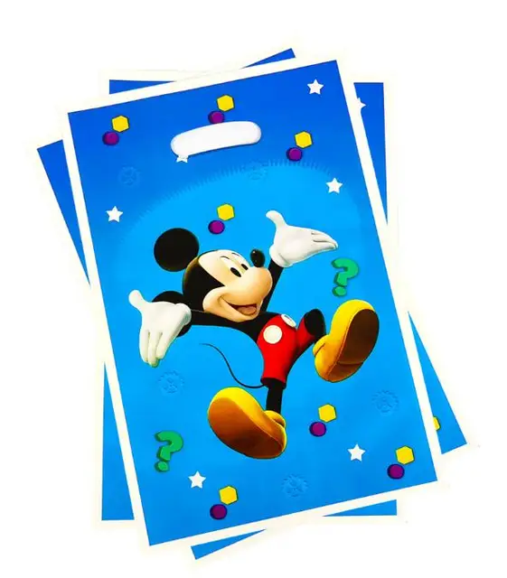 10pcs/lot Mickey Minnie Mouse Star Wars Frozen Toy Story Sofia Princess Winnie Theme Decorate Birthday Party Gifts Loot Bags 19