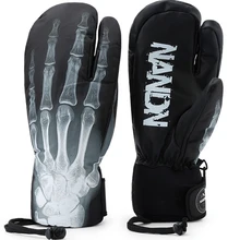 Топ из натуральной овечьей кожи для мужчин и женщин сноуборд лыжные перчатки сенсорный экран зимние водонепроницаемые рукавицы теплый флис 5 пальцев внутри