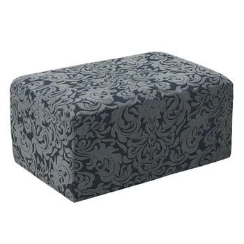 

Stretch Footstool Cover Bench Stool Elastic Jacquard Fabric Protector Home Decor BDF99