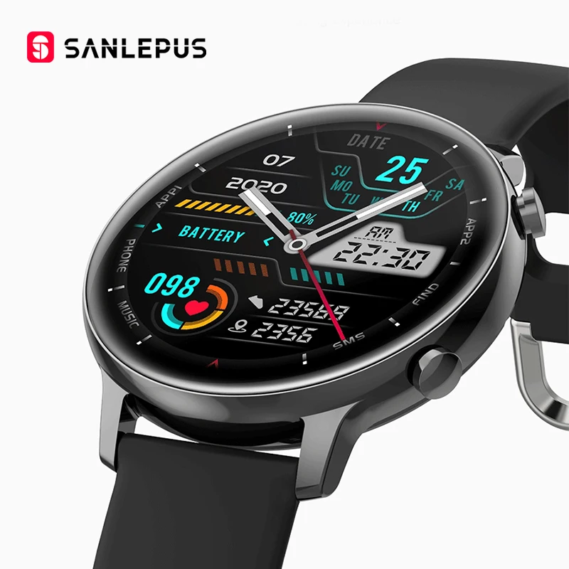 SANLEPUS-reloj inteligente SW33 Plus para hombre y mujer, pulsera con Bluetooth, llamada, música MP3, resistente al agua, para Android y Apple, 2021