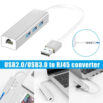 

USB2.0/3.0 to RJ45 Ethernet Adapter 4 Ports Converter for Macbook ASUS Laptop SP99