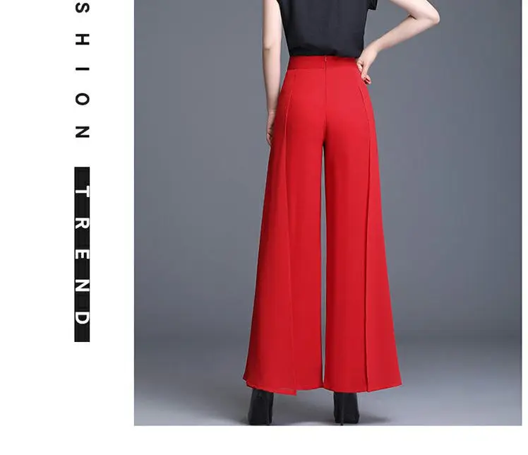 calça casual elegante preta de cintura alta, moda coreana, novo, 2022