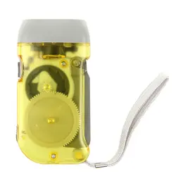 Желтый 3 светодиодный Ручной пресс без батареи Ветер вверх Кривошип Кемпинг Открытый флэш-светильник фонарь