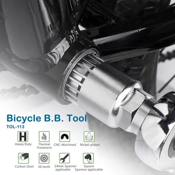 

Bicycle Bottom Bracket Remover BB Puller 20 Teeth Wrench Box Sockets Cycling Bike Spanner Repair Service Tool Bicycle Outlets