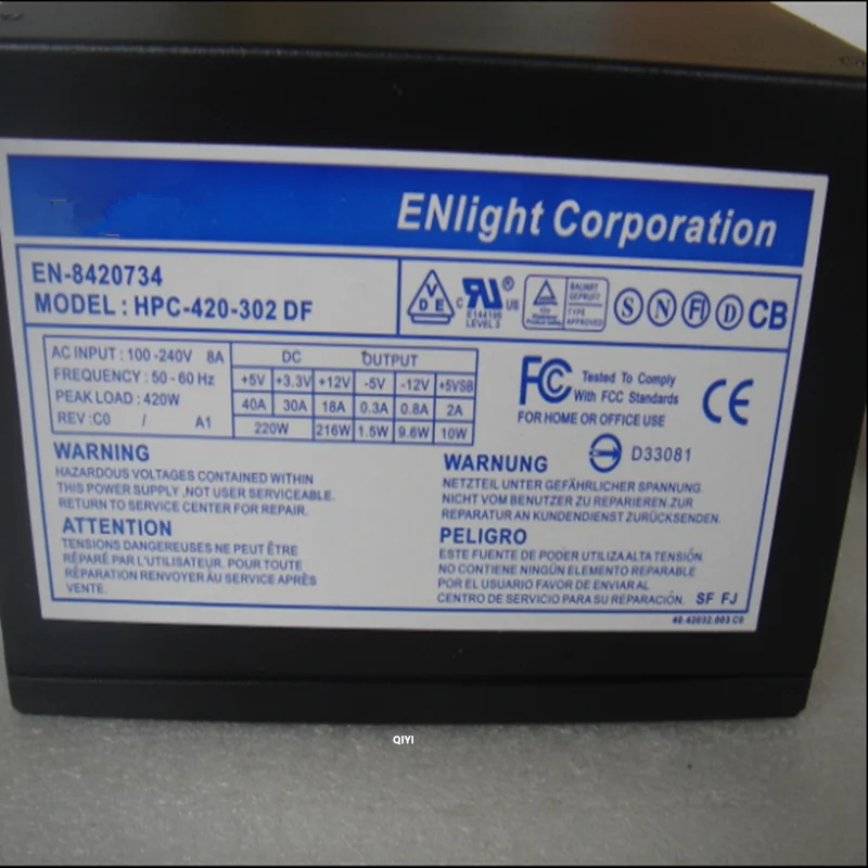Original PSU For Enlight With P6 420W Power Supply HPC-420-302 DF EN ...