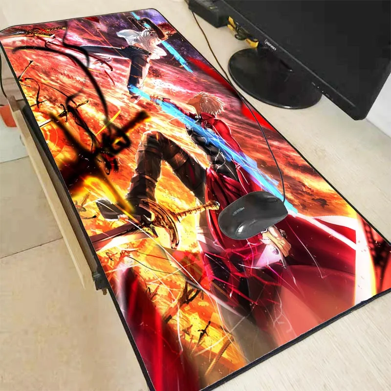 

XGZ Anime Cool Saber Fate Stay Night DIY Design Pattern Mousepad Good Quality Locking Edge Keyboard Mat Table Mat Mouse Pads XXL