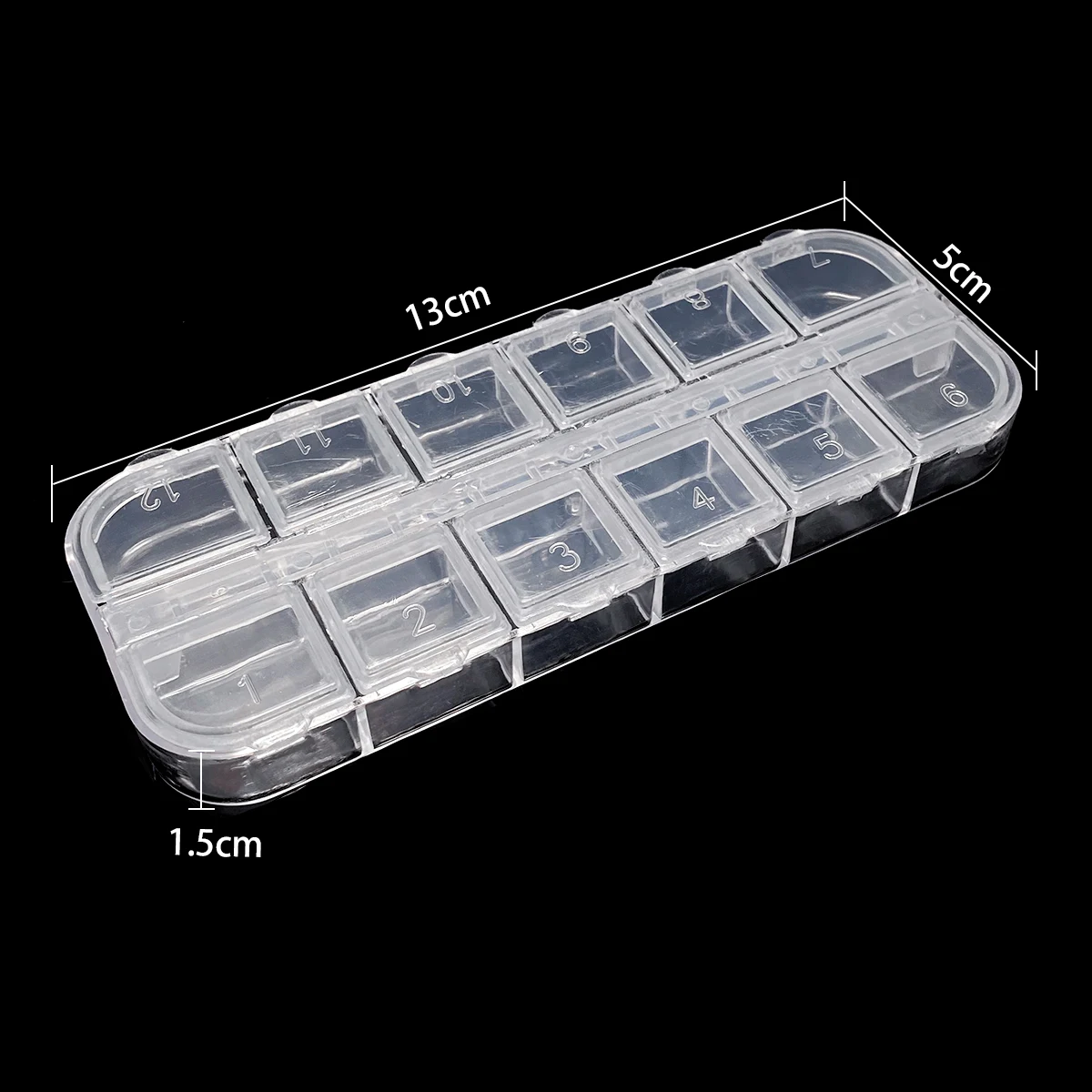 Description Picture 2 of item1Pc 6/8/10 Grid Plastic Pill Medicine Box Holder Storage Organizer Container Case Portable Waterproof Small Medicine Packing 040