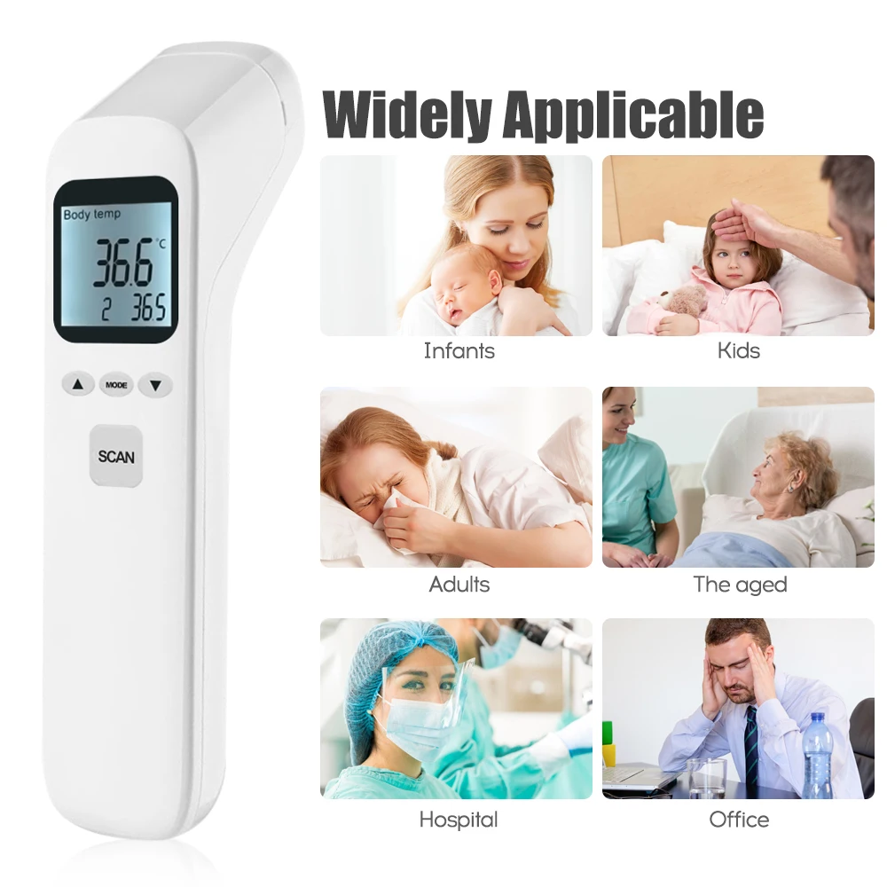 

Non-Contact Digital Thermometer Forehead Thermometer Infrared Body Ir Temperature Gun Hand Temperature Measuring Instrument