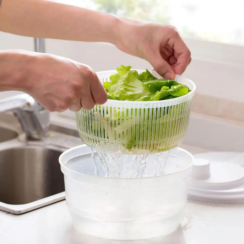 Vegetables Dryer Salad Spinner Fruits Basket Fruit Wash Clean Basket Storage Washer Drying Machine Useful Kitchen Tools