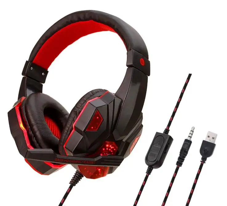 PS4 Lighting Red Проводных наушников стерео SY830 гарнитура игровые наушники для компьютера с микрофоном для PS4/Xbox One/PC 40 шт./лот - Цвет: PS4 Lighting Red