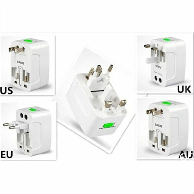 RISE-All In One Universal International Plug Adapter World Travel Ac Power Charger Adapter With Au Us Uk Eu Converter Plug