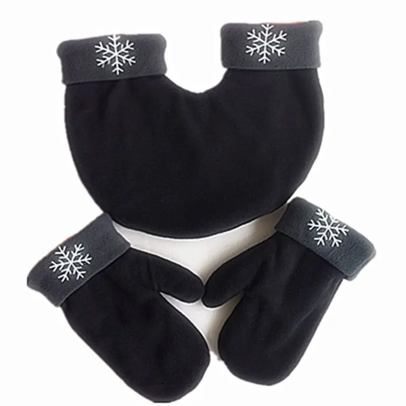 Перчатки дл пар полярный флис любовник зимние Утепленные флисовые варежки Снежинка вышивка возлюбленные Рождество романтический подарок
