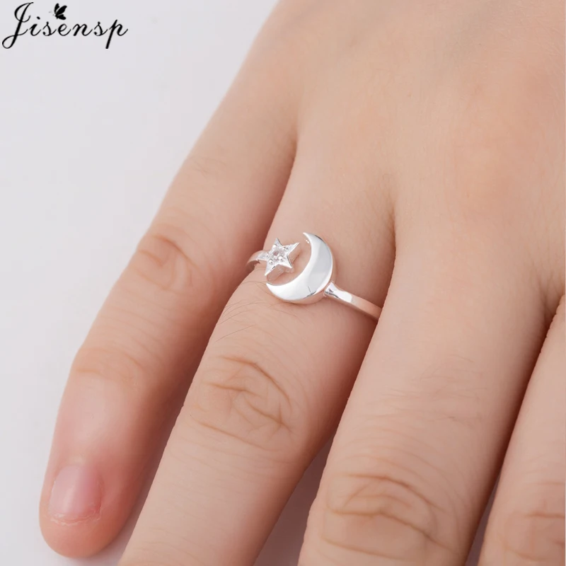 Jisensp Bijoux, модное кольцо в стиле панк, кольцо с треугольным сердечком, кольца на кастет для женщин, свадебные ювелирные изделия, серебряное регулируемое кольцо на палец - Цвет основного камня: SYJZ074 A