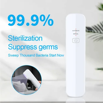 

UV Light Sanitizer Wand,Portable UVC Light Disinfector Lamp Chargable for Home Hotel Travel Car Kills 99% of Germs Bacteria