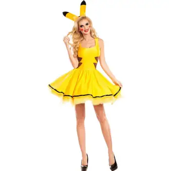 

Pikachu clothing adult stage performance game system anime cosplay disfraz halloween costumes for women mujer disfraces fantasia