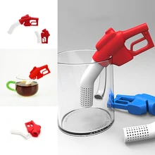 Заправочный пистолет, чайный диффузор, чайные пакетики, пищевой силикон, фильтр для заварки чая, креативный фильтр для кофе