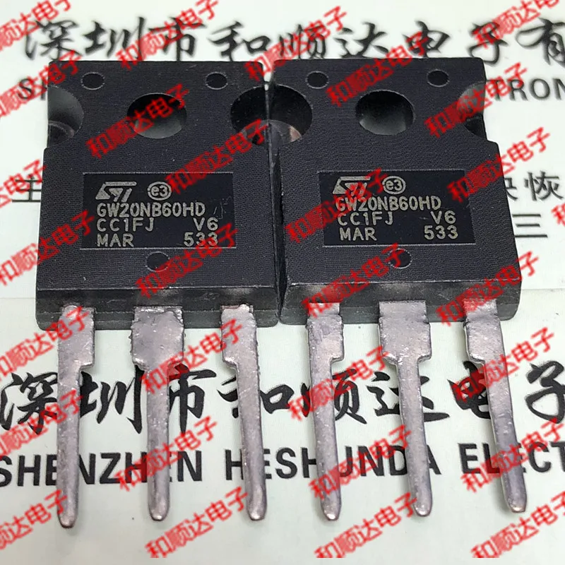 2 шт./GW20NB60HD STGW20NB60HD-247 600V 20A TO247